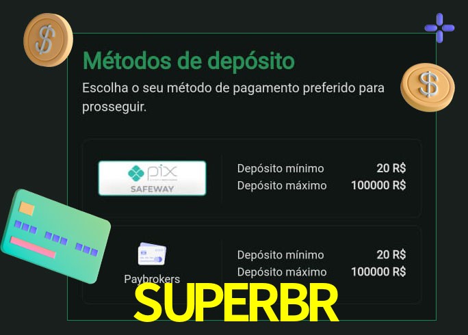 O cassino SUPERBRbet oferece uma grande variedade de métodos de pagamento